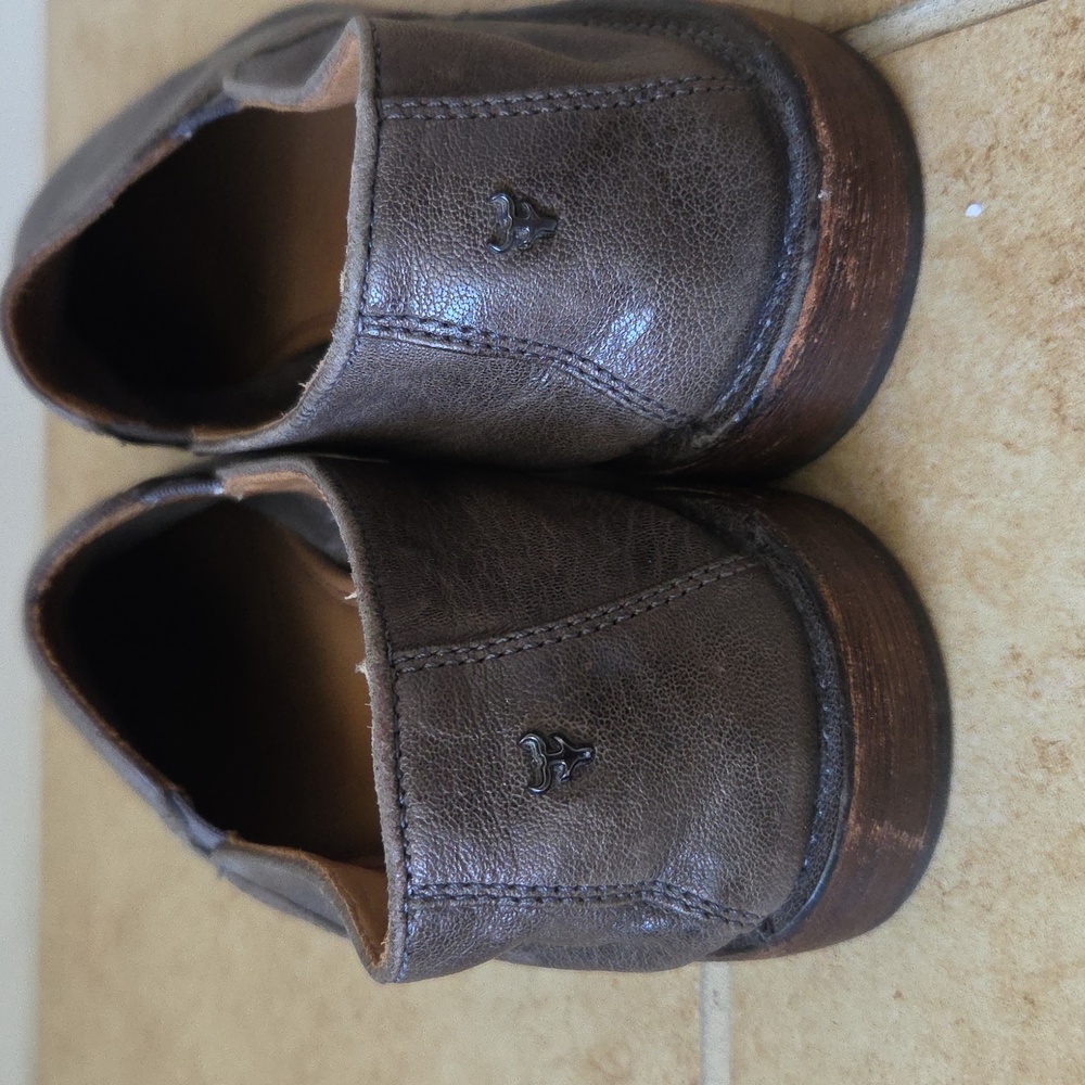 TRASK Ali Flat Gray Leather Loafers Italian Washed Sheepskin Sz 8 Minimalist - Picture 6 of 15
